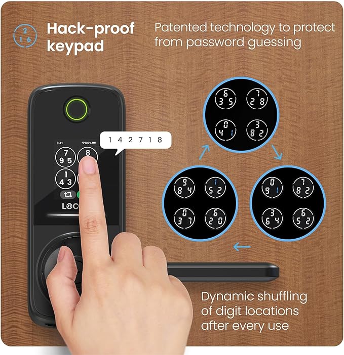 Lockly Smart Lock Secure Pro, Fingerprint Door Lock, Keyless Entry, Built-in - Image 4