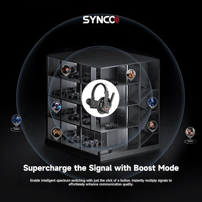 SYNCO XTALK XPro5 Wireless Intercom Headset System 2.4 GHz 500M/1640FT Full - Image 5
