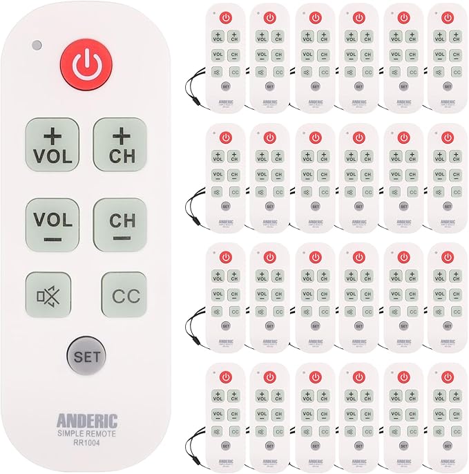 Anderic Easy Big Button Universal TV Remote Control. Easy to Use, Glow Keys by Anderic