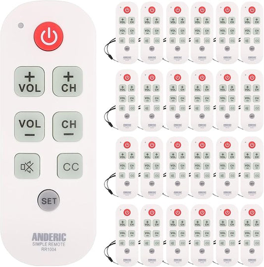 Anderic Easy Big Button Universal TV Remote Control. Easy to Use, Glow Keys by Anderic