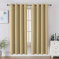 CUCRAF Beige Blackout Curtains 72 Inches Long, Thermal Insulated Noise Reducing by CUCRAF