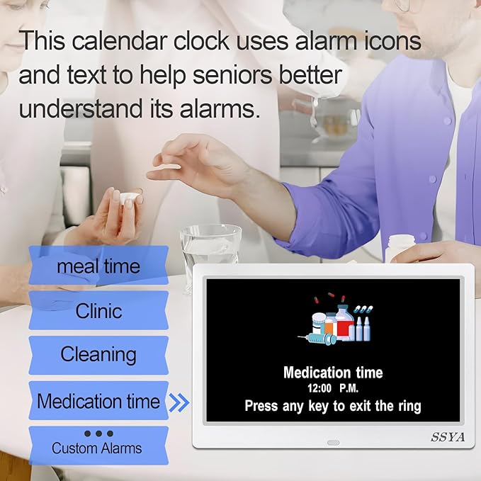 SSYA Dementia Clock for Seniors, Digital Clock - Image 4