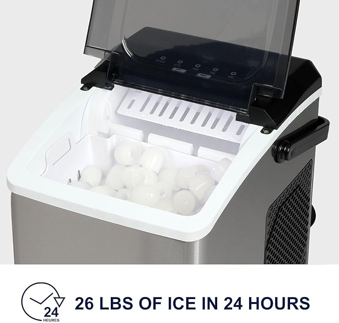 Koolatron Countertop Ice Maker – Maquina para Hacer Hielo en Casa, Nugget Ice - Image 5