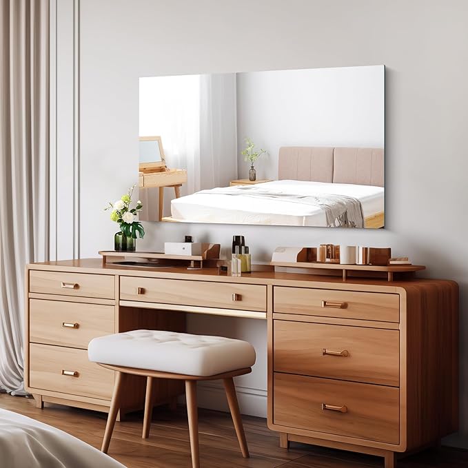 CILIBER Frameless Mirror, 24x40 Inch Rectangle Bathroom Mirrors - Image 3