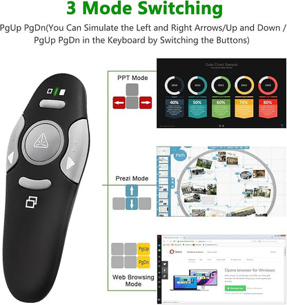 Presentation Clicker Remote, Type C&USB Wireless Presenter, PowerPoint Clicker - Image 4