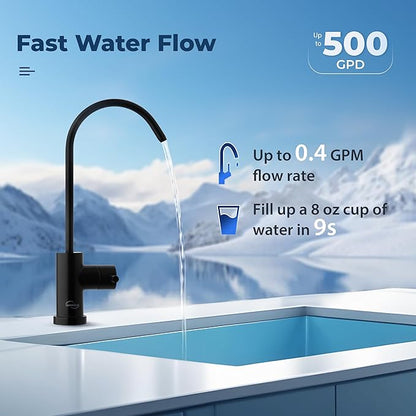 iSpring RO500-ORB Reverse Osmosis System, NSF 58 Certified, 500 GPD Under Sink - Image 8