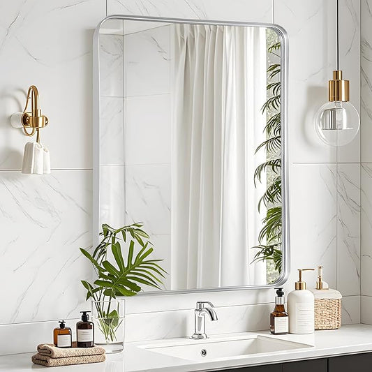 Fabuday Bathroom Mirror Silver Framed by Fabuday