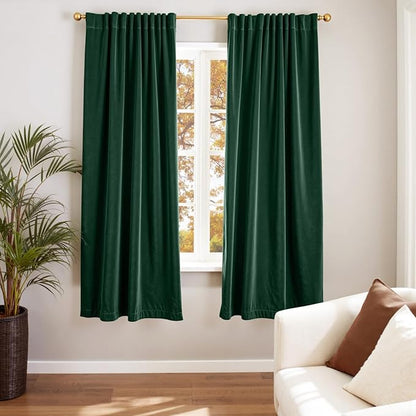 Lazzzy Velvet Blackout Curtains Thermal Insulated Room Window Drapes Super Soft by Lazzzy