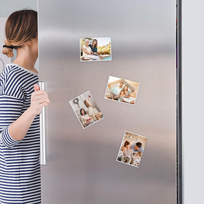 Magnetic Picture Frame, 12 Pack Magnetic Frame Reusable, Magnetic Photo Frames for Refrigerator 4x6” With White Border, Refrigerator Magnets For Pictures Suitable Home, School, Office