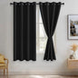JIUZHEN Blackout Curtains with Tiebacks by JIUZHEN