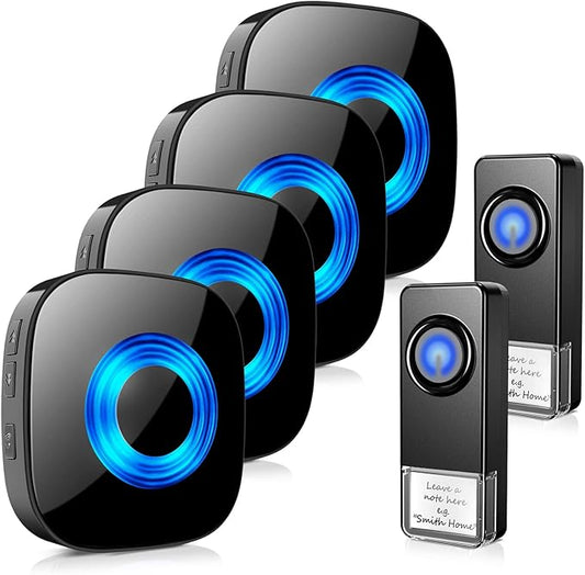 Wireless Doorbell for Home, Waterproof Door Chime Kit Operating at 1300-ft 58 by PHYSEN