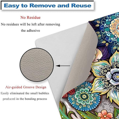 Laptop Skin Sticker Decal, Decorative Waterproof Removable, Colorful Flower - Image 4