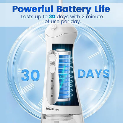 WellLeo Water Flossers for Teeth, Portable Oral Irrigator Rechargeable Water - Image 4