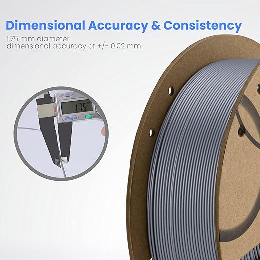 ELEGOO PLA Filament 1.75mm Black 4KG, 3D Printer Filament Bulk Dimensional - Image 3