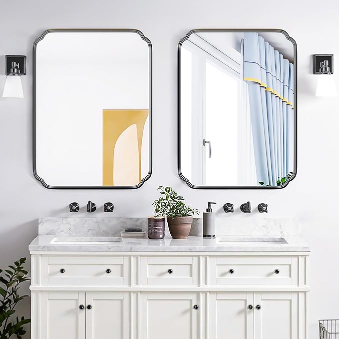 28"x36" Black Bathroom Mirror - Image 2