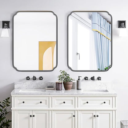 28"x36" Black Bathroom Mirror - Image 2