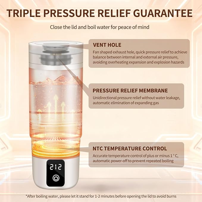 Travel Electric Kettle, Balabulala Portable Water Boiler - Image 4