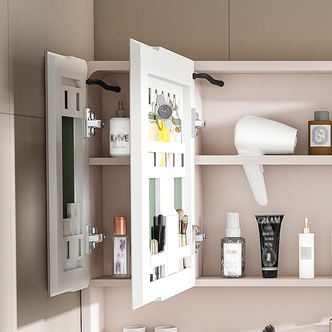 35x28 Inch Bathroom Mirror Cabinet - Image 8
