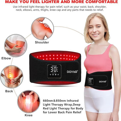 Cordless Rechargeable Red Light Therapy Belt, Wearable Infrared Light Therapy - Image 2