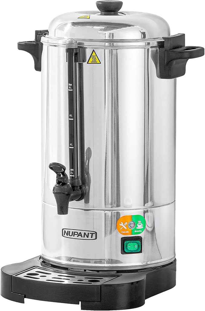 Commercial Coffee Urn 50 Cup/8L Coffee Dispenser by NUPANT