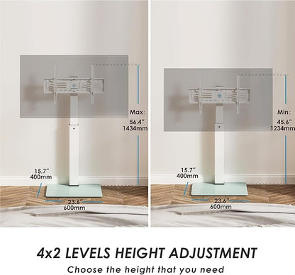 FITUEYES Swivel Floor TV Stand - Image 5