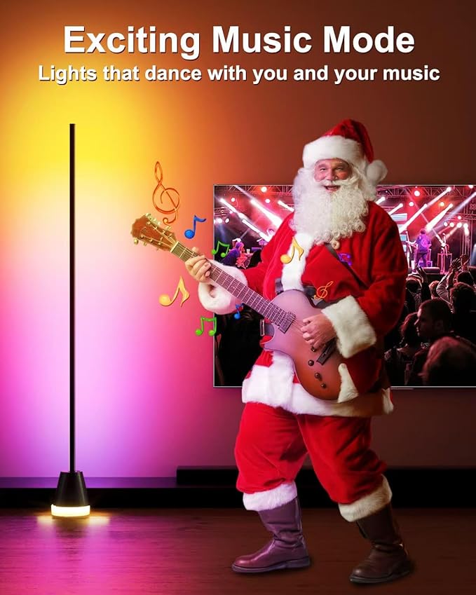 Keepsmile Smart RGB LED Corner Floor Lamp, Bright Tall Standing Lamps - Image 3