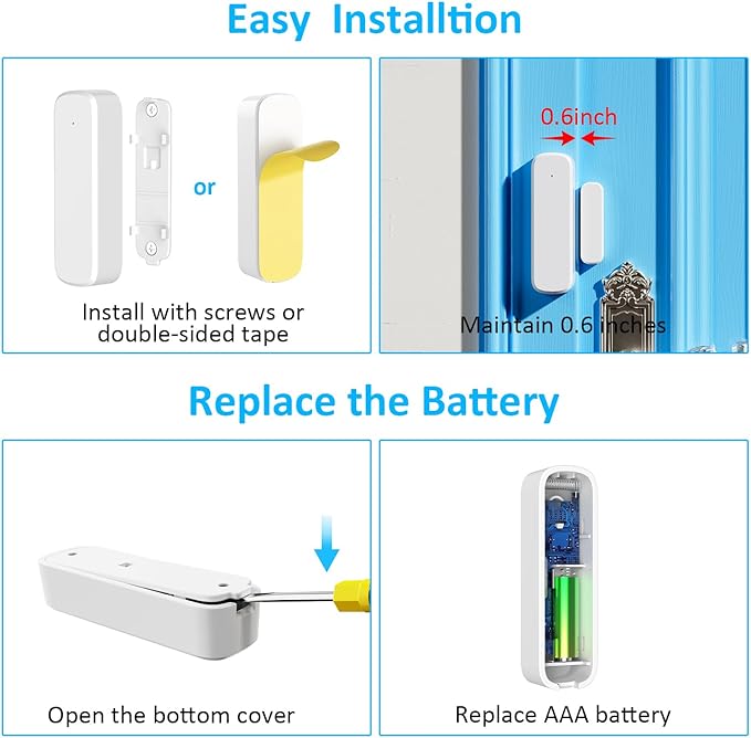 Door Chime, Wireless Door Open Sensor Alarm When Entry Business/Office/Store - Image 5