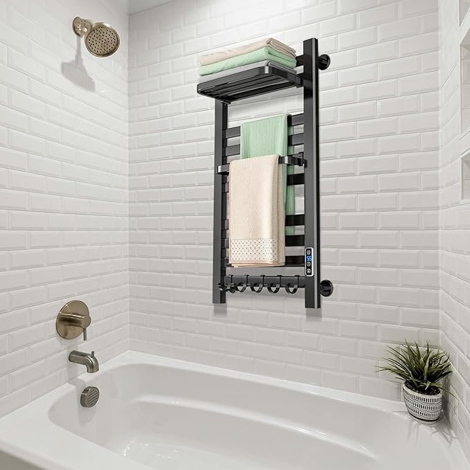Electric Towel Warmer, Wall Mounted Heated Towel Racks - Image 4