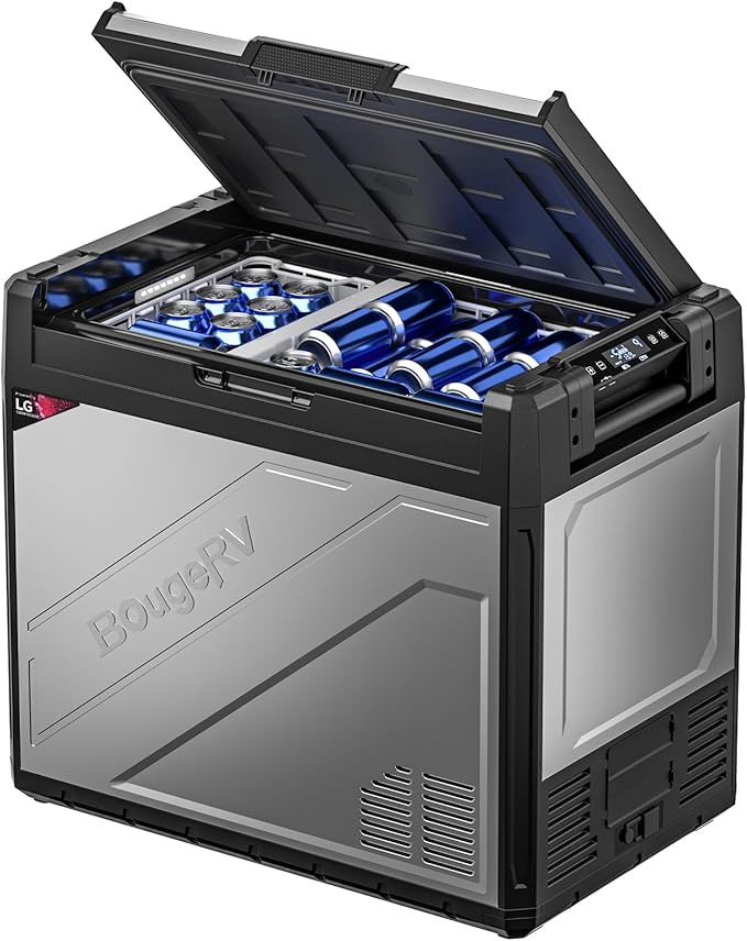 BougeRV 12 Volt Portable Refrigerator, 81 Quart Rocky V2.0 Dual Zone Car Fridge by BougeRV