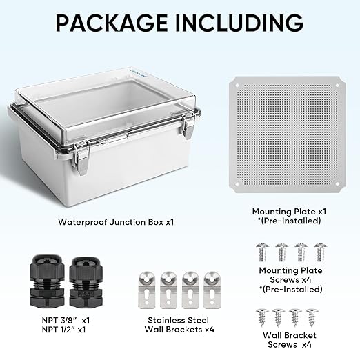 TICONN Waterproof Electrical Junction Box IP67 ABS Plastic Enclosure - Image 6