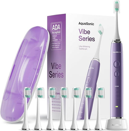 Aquasonic Vibe Series Ultra-Whitening Toothbrush – ADA Accepted Electric by AquaSonic
