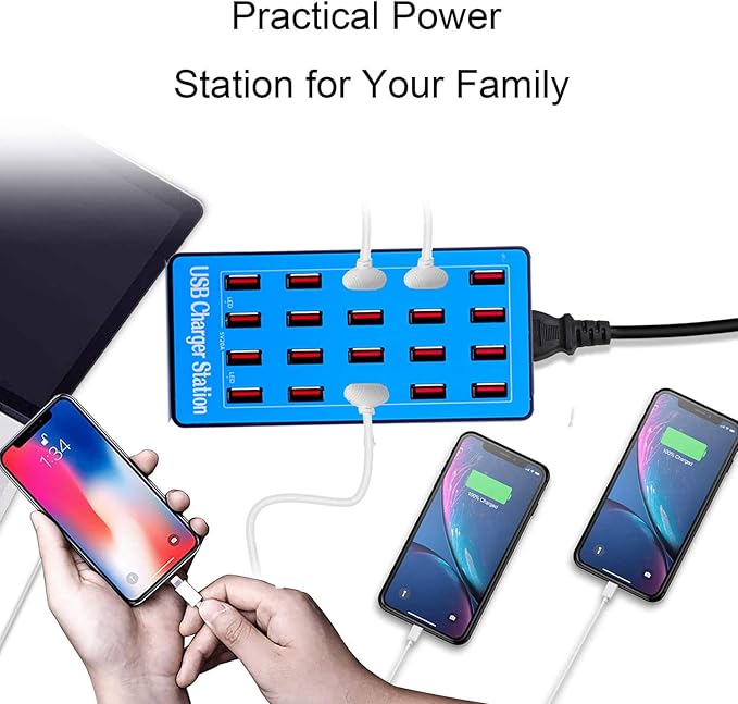MaxLax USB Charging Station, 20-Port 100W/20A Multi-USB Charger Station - Image 5