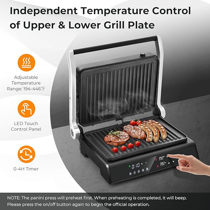 Giantex Panini Press Sandwich Maker, 3-in-1 Electric Indoor Grill, 2 Removable - Image 3