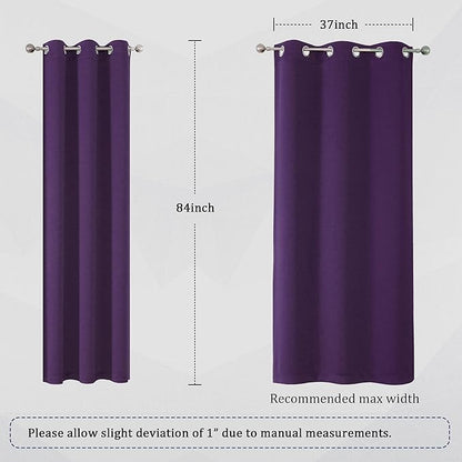 DUALIFE Royal Purple Blackout Curtains - Image 6