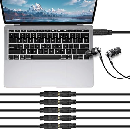 MEIRIYFA 3.5mm Headset Splitter Cable 1/8" 4-Pole/3-Rings TRRS 1 Female to 5 - Image 4