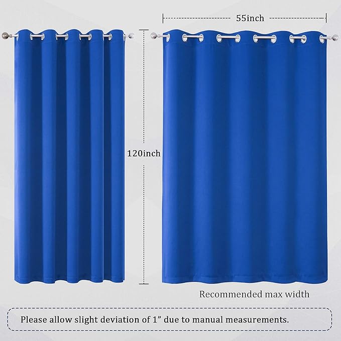 DUALIFE 120 Inch Length Extra Long Blackout Curtain - Image 6