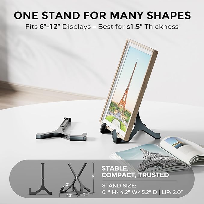 TR-LIFE Plate Stands for Display, 6 Inch, Plastic Picture Frame Holder Easels - Image 2