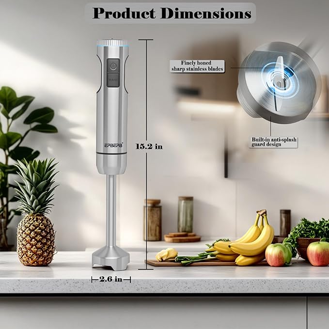 Handheld Immersion Blender Bundle, 1000W Powerful 11-in-1 Set - Image 6