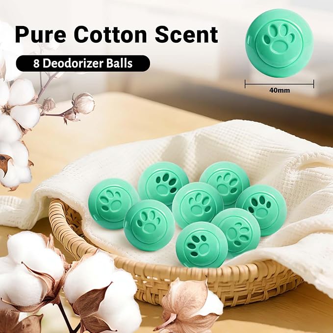 STRN Sneaker Deodorizer Balls 8 Packs Cotton Scent Shoe Odor Elimination - Image 2