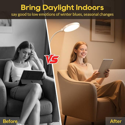 Happy Light Therapy Lamp, 11000 Lux UV-Free Floor Sun Light Lamp - Image 4