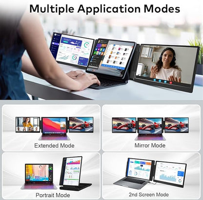 14" Laptop Screen Extender, FHD 1200P IPS Dual/Triple Portable Monitor - Image 3