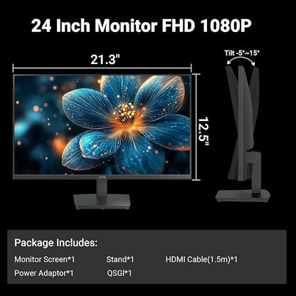 KTC 24 Inch FHD 1080P 100Hz Computer Monitor, VA Panel FreeSync PC Gaming - Image 8