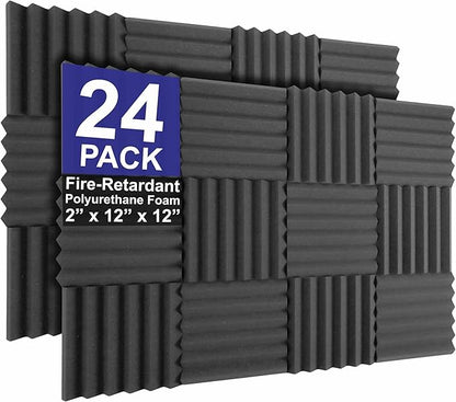 Foam Factory Inc 24 Pack Color Acoustic Foam Panel Studio Soundproofing Wedge by Unknown
