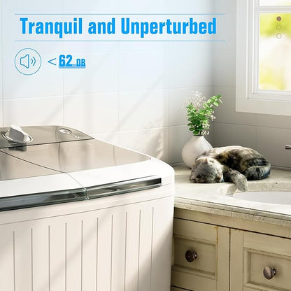 SUNCROWN Portable Washing Machine 16lbs, Compact Twin Tub Semi Automatic Washer - Image 4