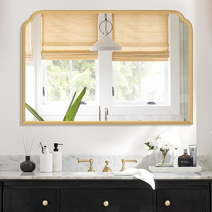 36X24 Inch Gold Bathroom Vanity Mirror by FerytangeHome