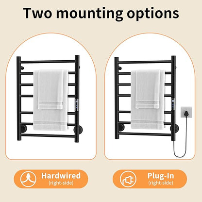 Heated Towel Rack for Bathroom, Towel Warmer Rack Wall Mounted Electric Towel - Image 4