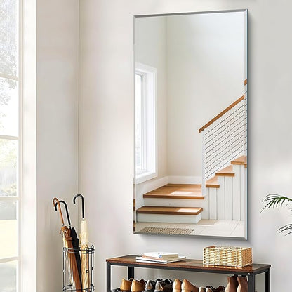 CILIBER Beveled Bathroom Mirror, 30x60 Large Frameless Mirrors - Image 7