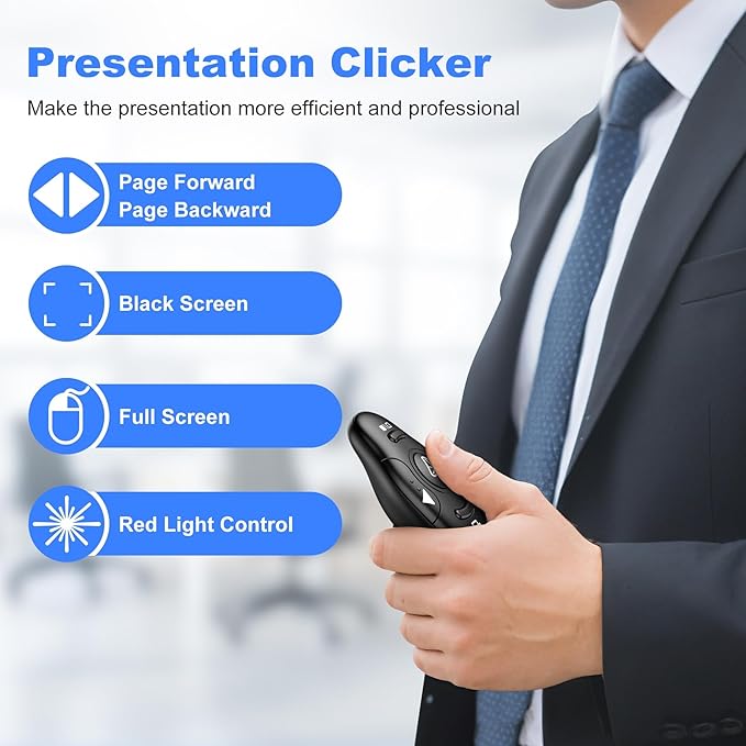 USB Type C Presentation Clicker Wireless Presenter Remote Clicker - Image 3