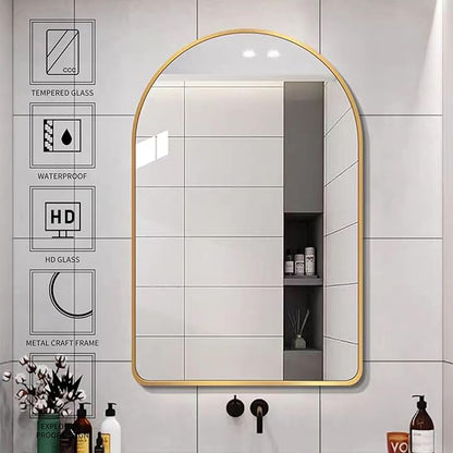 20x28 inch Gold Arched Mirror for Bathroom Vanity Mirror or Wall Decor Arch - Image 3
