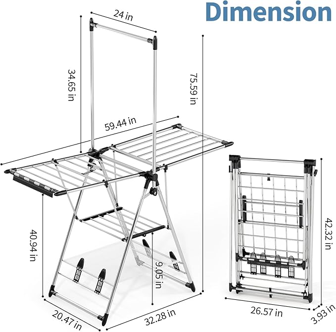 APEXCHASER Clothes Drying Rack - Image 6